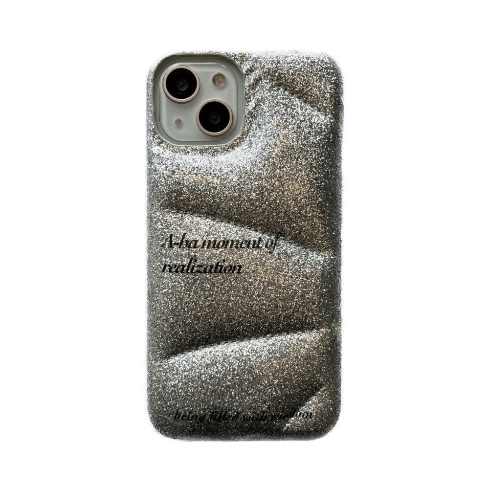 Wholesale Silver Glitter PC Phone Cases